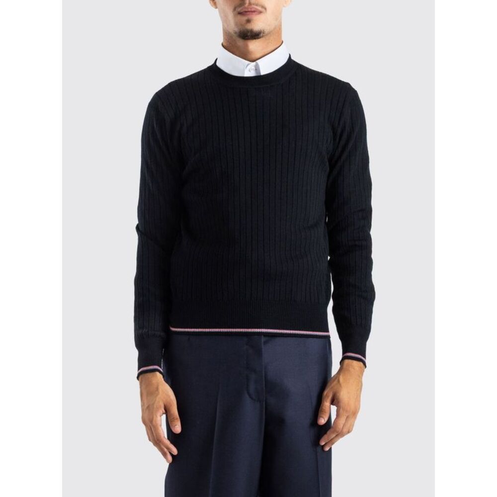 Thom Browne Men Thom Browne Slim Fit Wool-Blend 4-Bar Crewneck Jumper